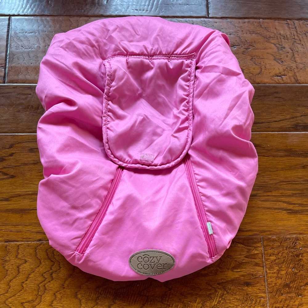 Pink cozy car seat cover